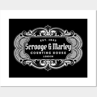 Scrooge & Marley Counting House London - Est. 1843 - vintage logo Posters and Art